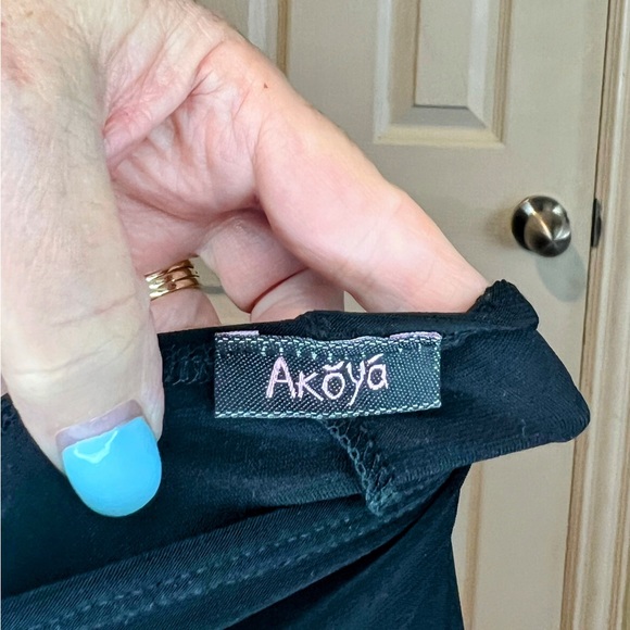 Akoya Black Halter dress with Pleats. EUC - Picture 3 of 3